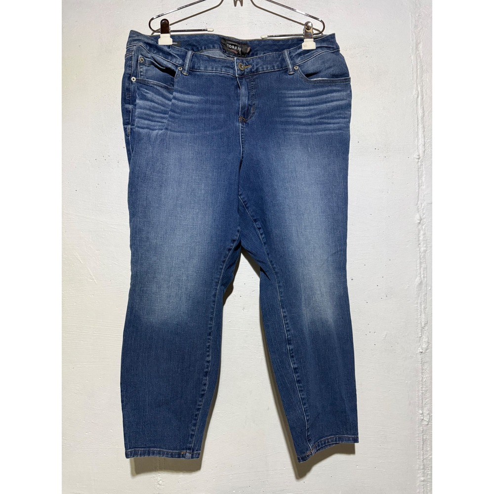 Torrid Womens High-Rise Curvy Skinny Jeans 20R Blue Stretch Denim Medium Wash